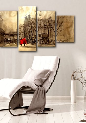 ARTGEIST billede, 5-delt - Time Travels - Flere strrelser