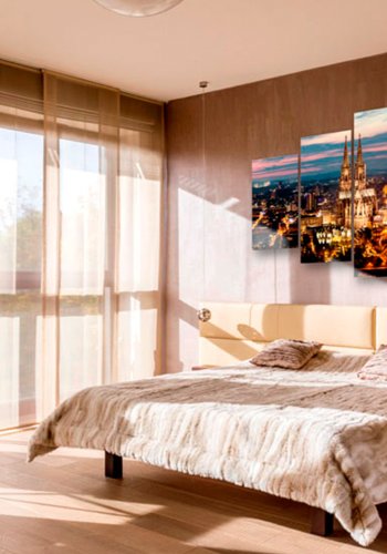 ARTGEIST billede, 5-delt - Koeln: Night Panorama - Flere Strrelser
