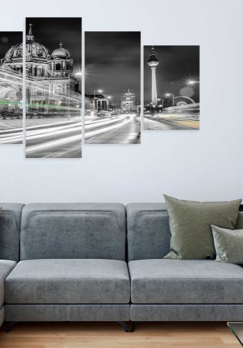 ARTGEIST billede, 5-delt - Berlin at Night - Flere Strrelser