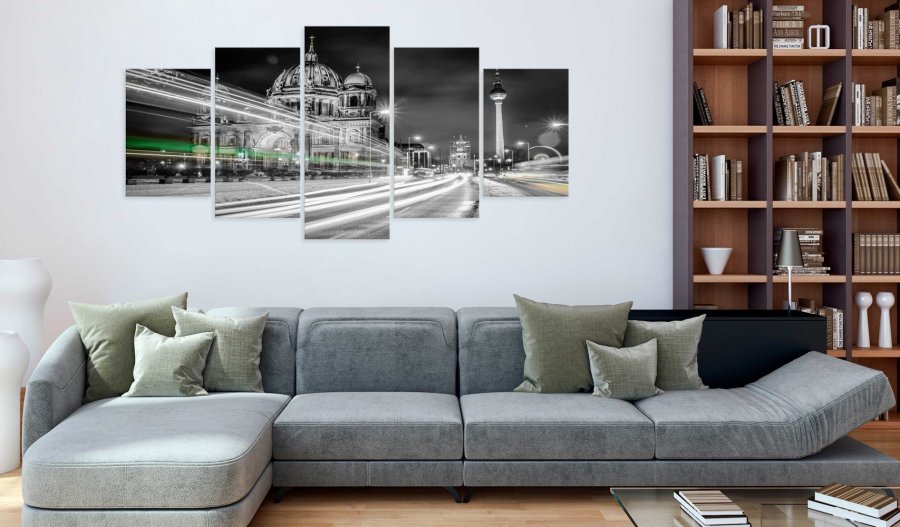 ARTGEIST billede, 5-delt - Berlin at Night - Flere Strrelser