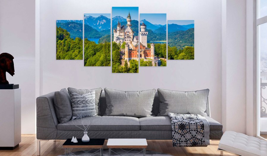ARTGEIST billede, 5-delt - Neuschwanstein Castle - Flere strrelser