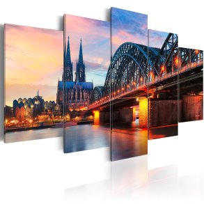 ARTGEIST billede, 5-delt - Evening in Cologne - Flere strrelser