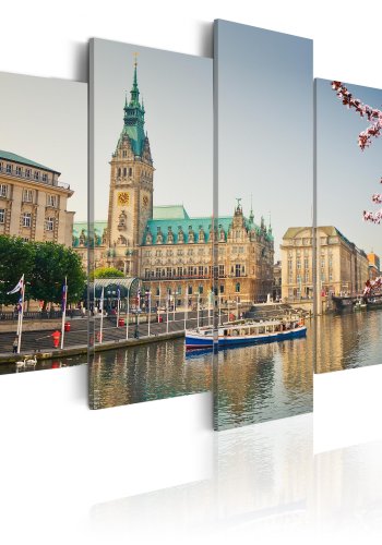 ARTGEIST billede i kork, 5-delt - Spring in Hamburg - Flere strrelser