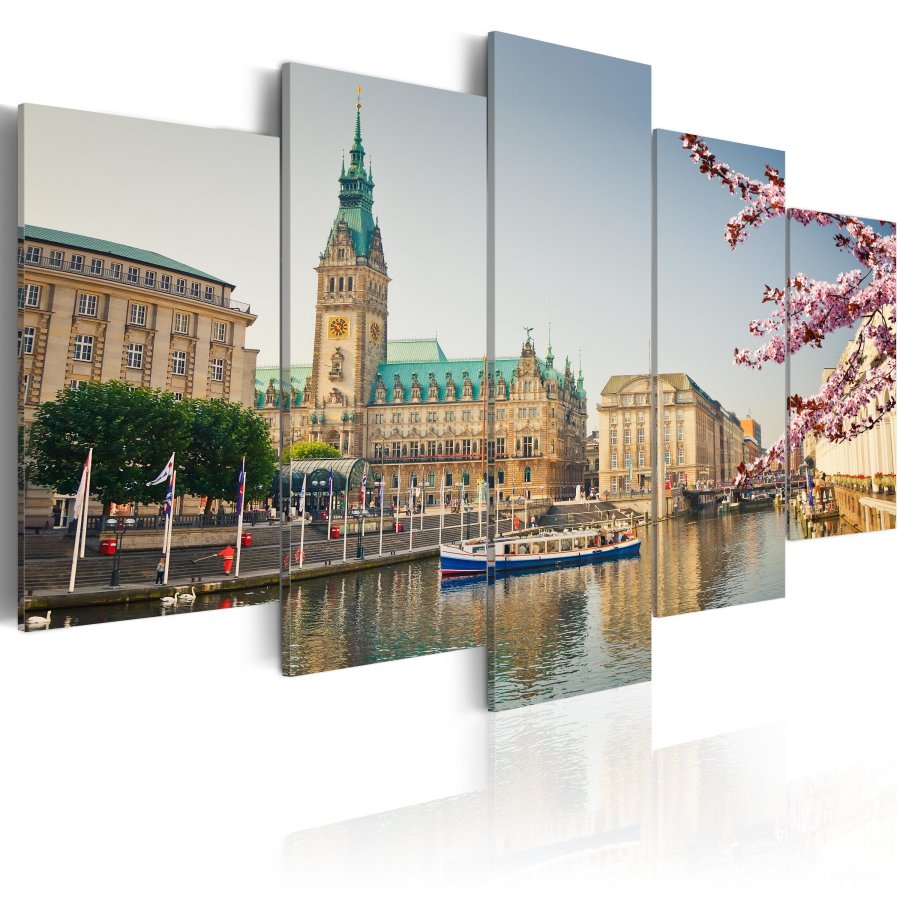 ARTGEIST billede i kork, 5-delt - Spring in Hamburg - Flere strrelser