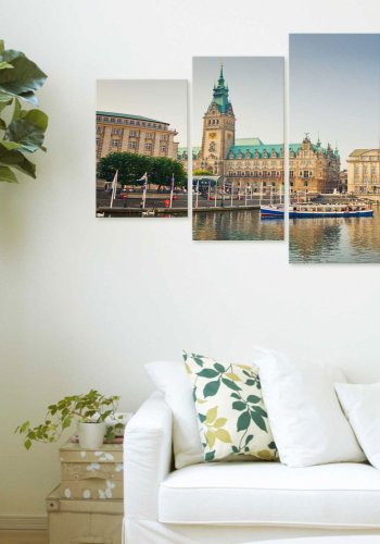 ARTGEIST billede i kork, 5-delt - Spring in Hamburg - Flere strrelser