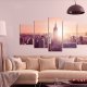 ARTGEIST billede, 5-delt - Sun over Manhattan Wide Orange - Flere strrelser