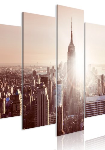 ARTGEIST billede, 5-delt - Sun over Manhattan Wide Brown - Flere strrelser