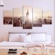 ARTGEIST billede, 5-delt - Sun over Manhattan Wide Brown - Flere strrelser