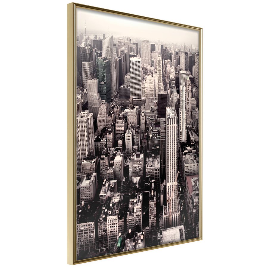 ARTGEIST Plakat med ramme - New York from a Bird's Eye View