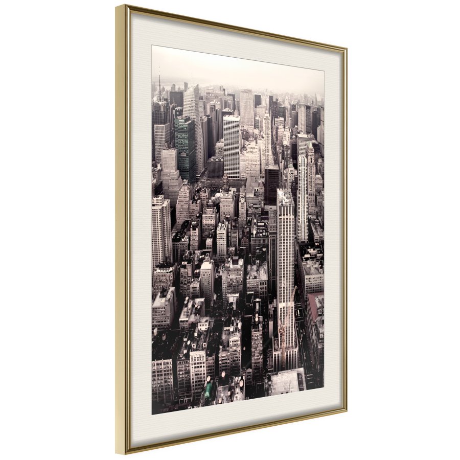 ARTGEIST Plakat med ramme - New York from a Bird's Eye View