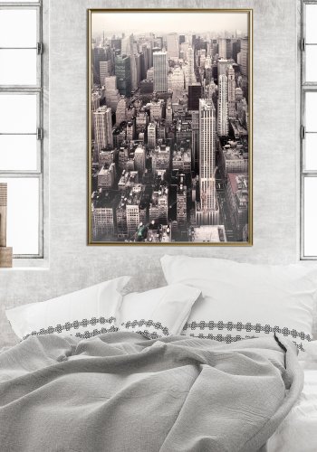ARTGEIST Plakat med ramme - New York from a Bird's Eye View