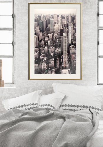 ARTGEIST Plakat med ramme - New York from a Bird's Eye View