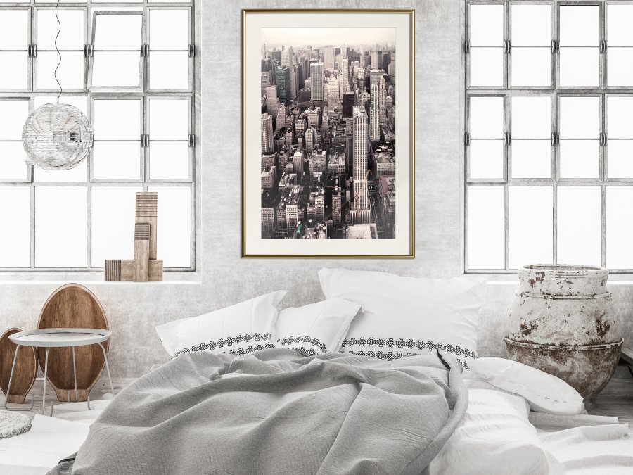 ARTGEIST Plakat med ramme - New York from a Bird's Eye View