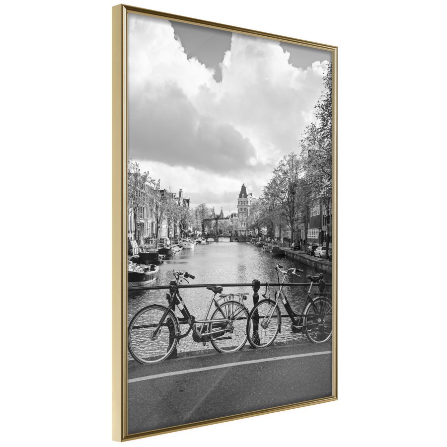 ARTGEIST Plakat med ramme - Bicycles Against Canal