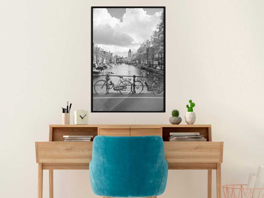 ARTGEIST Plakat med ramme - Bicycles Against Canal
