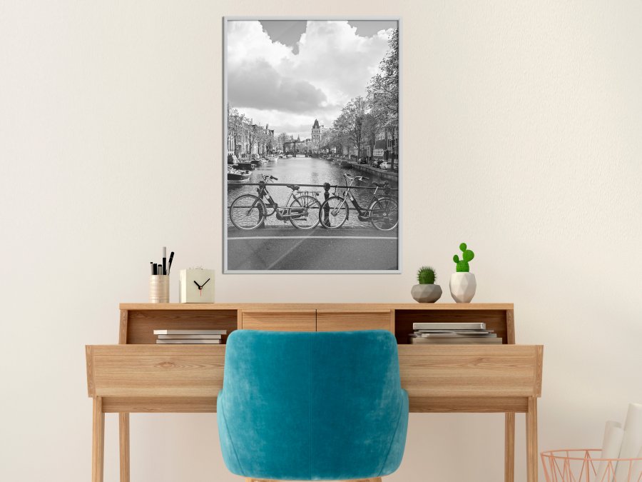 ARTGEIST Plakat med ramme - Bicycles Against Canal