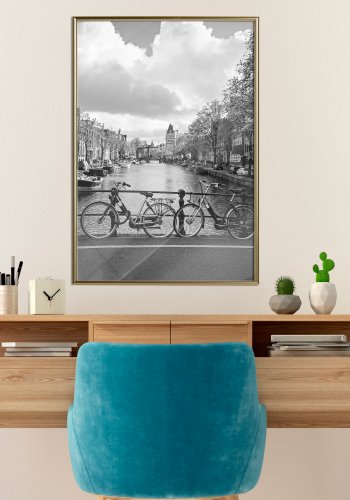 ARTGEIST Plakat med ramme - Bicycles Against Canal