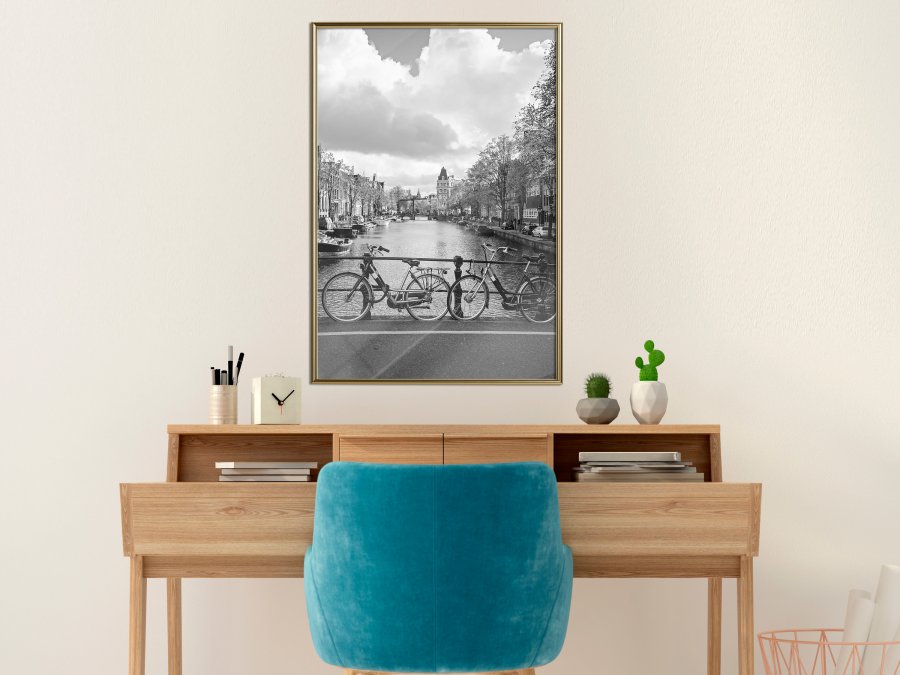 ARTGEIST Plakat med ramme - Bicycles Against Canal