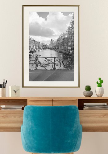 ARTGEIST Plakat med ramme - Bicycles Against Canal