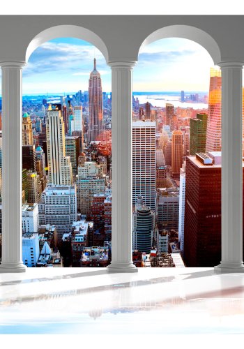 ARTGEIST Fototapet - Pillars and New York, udsigt over New York (flere strrelser) 