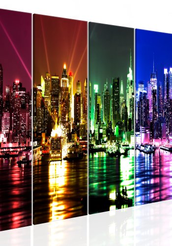 ARTGEIST billede i kork, 5-delt - Rainbow New York Narrow - Flere strrelser