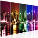 ARTGEIST billede i kork, 5-delt - Rainbow New York Narrow - Flere strrelser