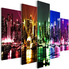ARTGEIST billede i kork, 5-delt - Rainbow New York - Flere strrelser