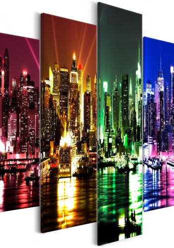ARTGEIST billede i kork, 5-delt - Rainbow New York - Flere strrelser