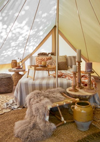 BLOOMINGVILLE Noore Piedestal Lysestage, Natur, Mango