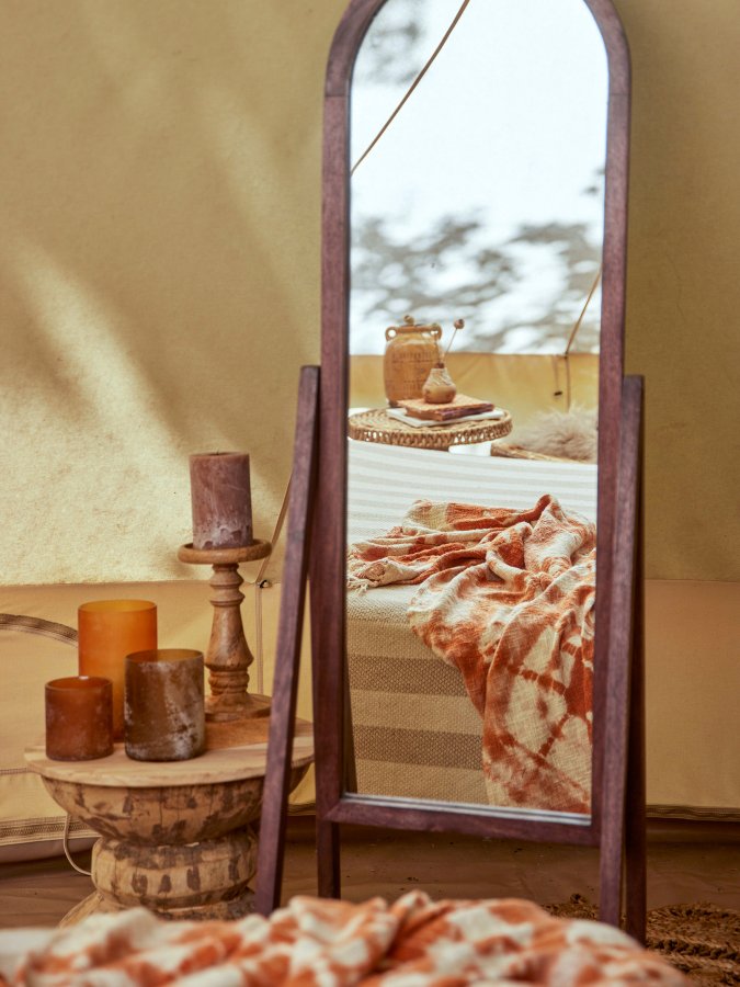 BLOOMINGVILLE Noore Piedestal Lysestage, Natur, Mango