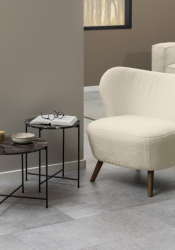 ACT NORDIC Avila sidebord, rund - brun Emperador marmor og sort stl (52)