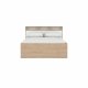 TVILUM Ikast Seng med 2 skuffer 140x190, Jackson Hickory/Hvid, 149,8 x 206 x 96,8 cm