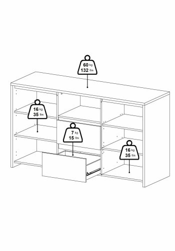TVILUM Next Sknk 2 lger + 2 skuffer