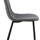 ACT NORDIC Celia spisebordsstol - mrkegr stof og sort stl