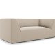 MICADONI Ruby sofa, 2 sder - beige fljl og sort plast