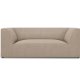 MICADONI Ruby sofa, 2 sder - beige fljl og sort plast