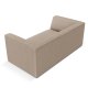 MICADONI Ruby sofa, 2 sder - beige fljl og sort plast