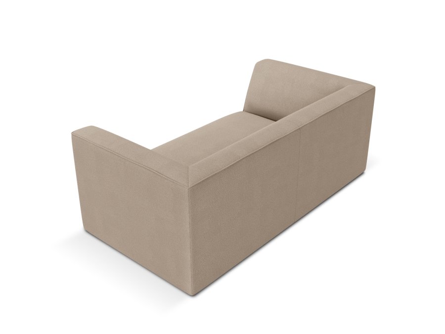 MICADONI Ruby sofa, 2 sder - beige fljl og sort plast