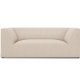 MICADONI Ruby sofa, 2 sder - beige stof og sort plast