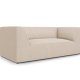 MICADONI Ruby sofa, 2 sder - beige stof og sort plast