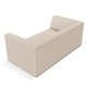 MICADONI Ruby sofa, 2 sder - beige stof og sort plast