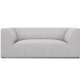 MICADONI Ruby sofa, 2 sder - gr stof og sort plast