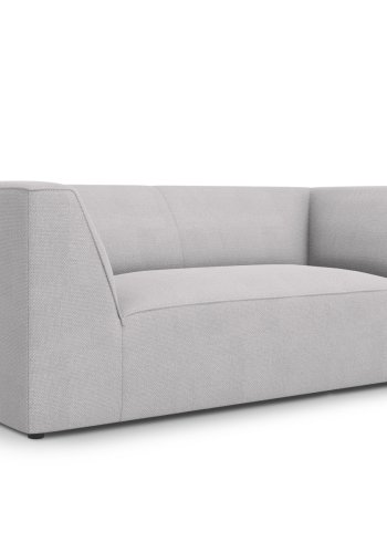 MICADONI Ruby sofa, 2 sder - gr stof og sort plast