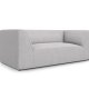 MICADONI Ruby sofa, 2 sder - gr stof og sort plast