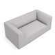 MICADONI Ruby sofa, 2 sder - gr stof og sort plast