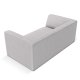 MICADONI Ruby sofa, 2 sder - gr stof og sort plast