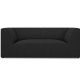 MICADONI Ruby sofa, 2 sder - sort stof og sort plast