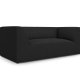 MICADONI Ruby sofa, 2 sder - sort stof og sort plast