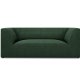 MICADONI Ruby sofa, 2 sder - grn stof og sort plast