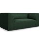 MICADONI Ruby sofa, 2 sder - grn stof og sort plast